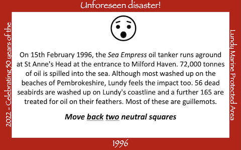 39 Unforeseen disaster Oil from grounding of Sea Empress affects Lundy seabirds 1996